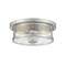 Z-Lite Savannah 2 Light Flush Mount, Brushed Nickel & Clear 462F11-BN - alternate 5